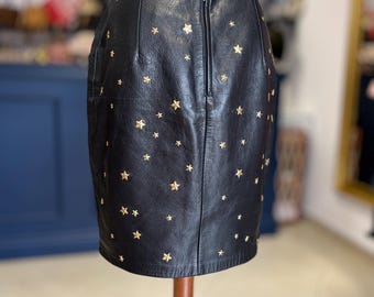 Vintage Moschino Leather Skirt – Cheap & Chic Line – Black