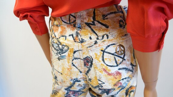 Moschino jeans trousers, vintage funny print, ani… - image 5