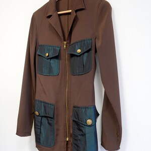 Jean Paul Gaultier blazer vintage brown pockets jacket, vintage blazer, medium size Classique Gaultier Paris