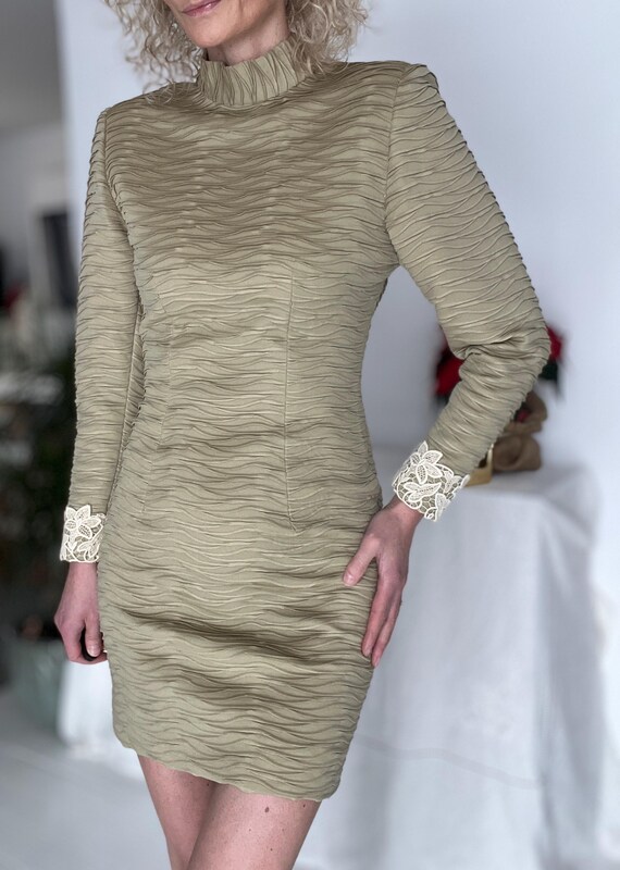 olive green bridesmaid dresses pinterest Olive Green Satin Lace Up Back Strappy Bodycon Mini Dress