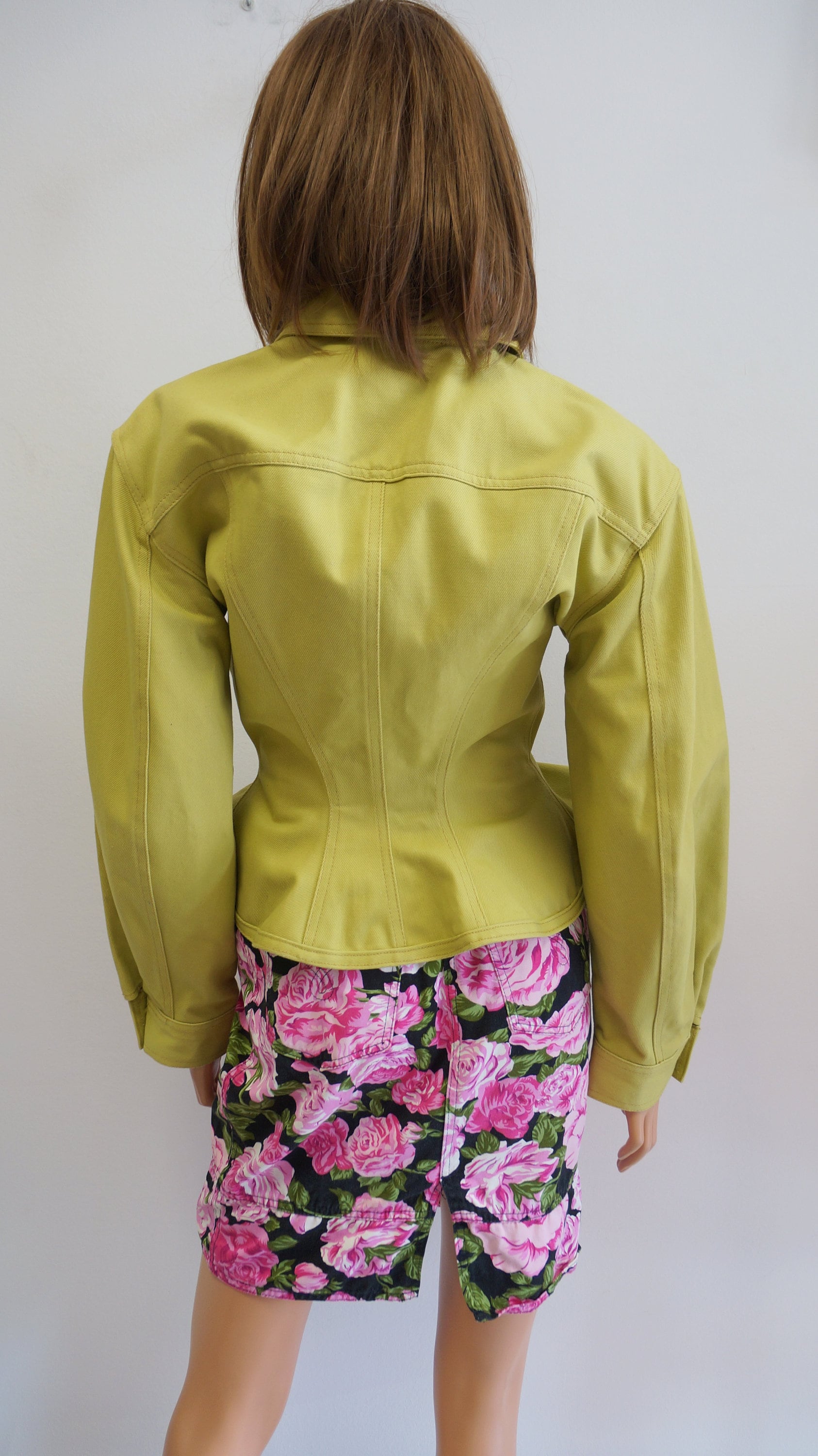 Gaultier Junior Denim Set, Yellow Jacket, Skirt, Jean Paul Gaultier Junior Denim Set, Yellow Jacket, Skirt, Jean Paul