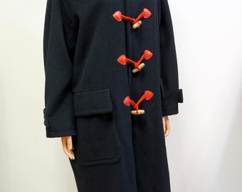 Moschino Cheap & Chic Wool Coat – Vintage Hearts Duffle Jacket