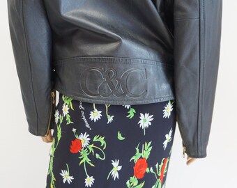 MOSCHINO CHEAP AND CHICシープレザージャケット Vintage Moschino Cheap & Chic Leather Biker Jacket, Made in