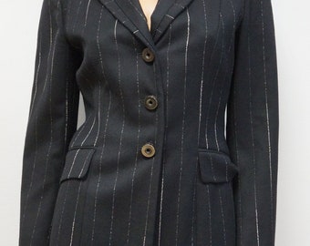 Moschino wool jacket, Moschino blazer, buttons thread spool, metal funny buttons, small size