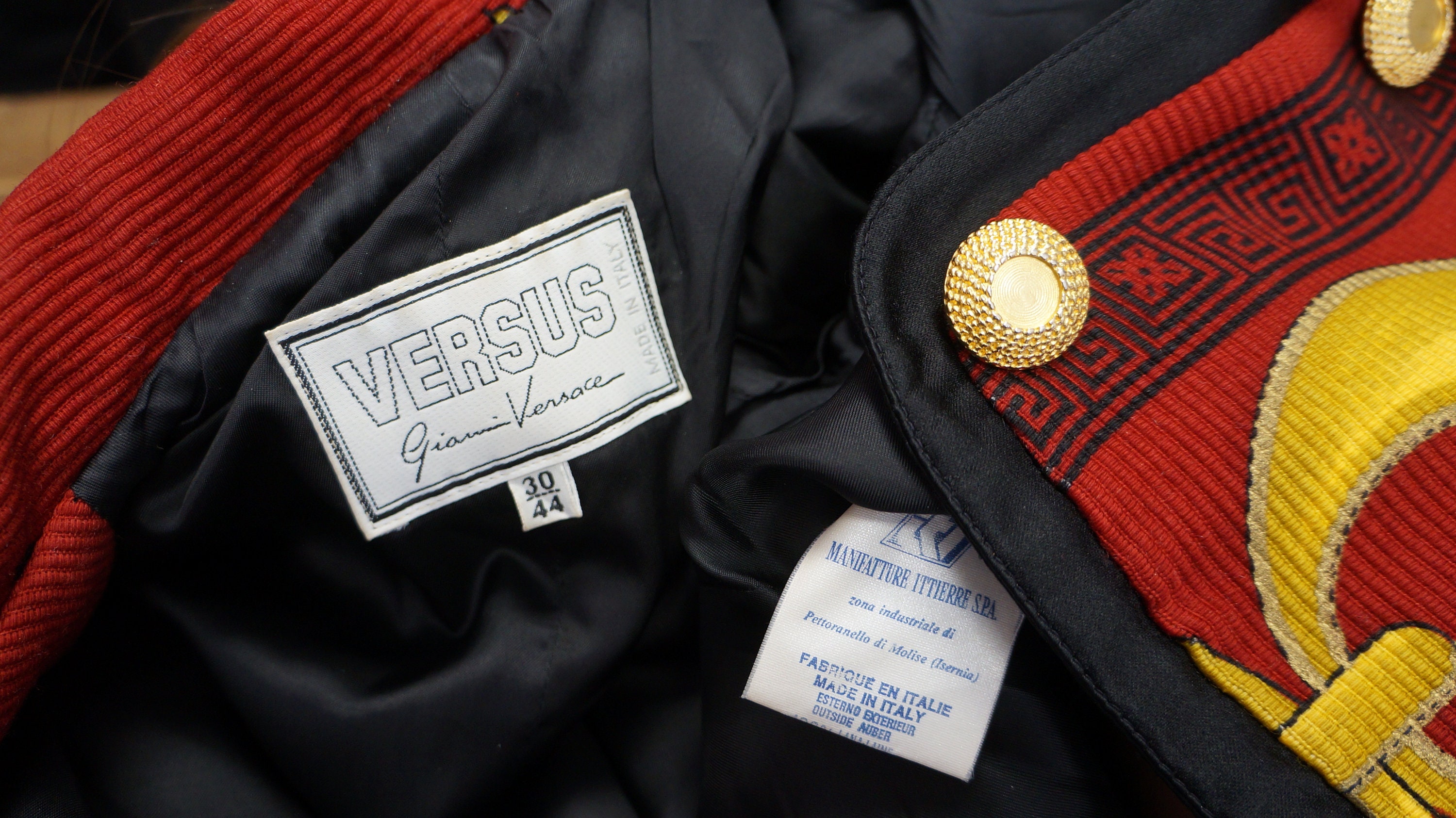 Versus Gianni Versace Jacket, Wool Baroque Print Versace Versus Gianni Versace Jacket, Wool Baroque Print Versace