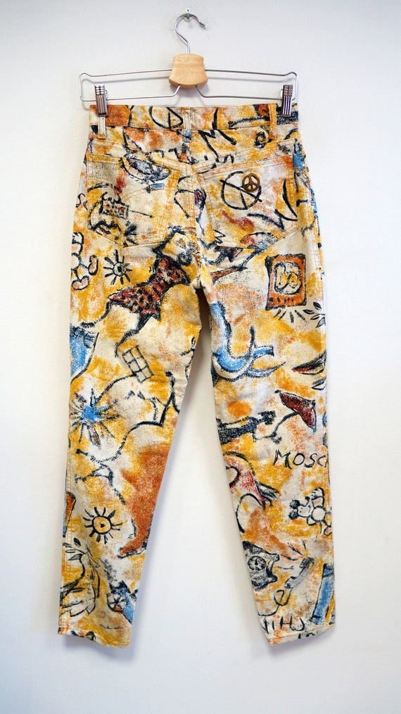 Moschino jeans trousers, vintage funny print, ani… - image 9