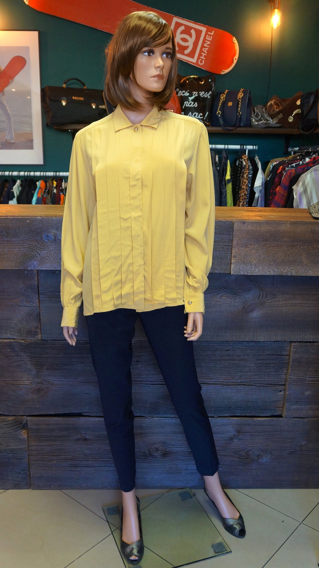 Silk blouse Chanel Yellow size 40 FR in Silk - 16603726