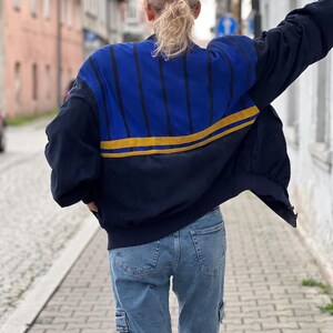 Vintage 70s 80s Suede Bomber Jacket by Pancaldi & B Deadstock Unisex Italian Size 54
