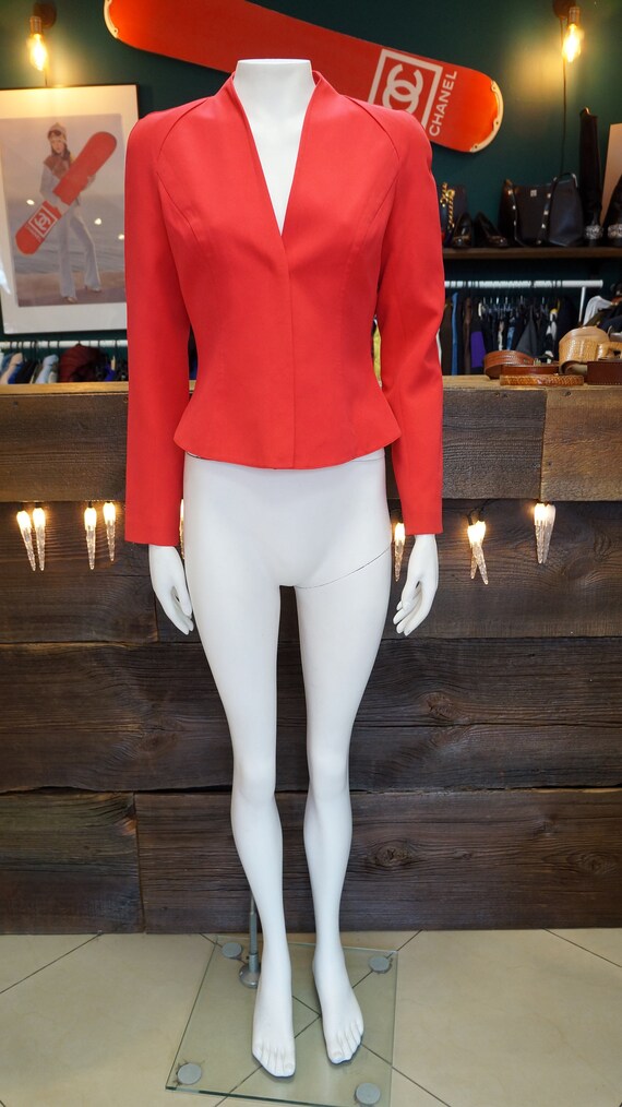 vintage Mugler jacket, blazer vintage Mugler red b