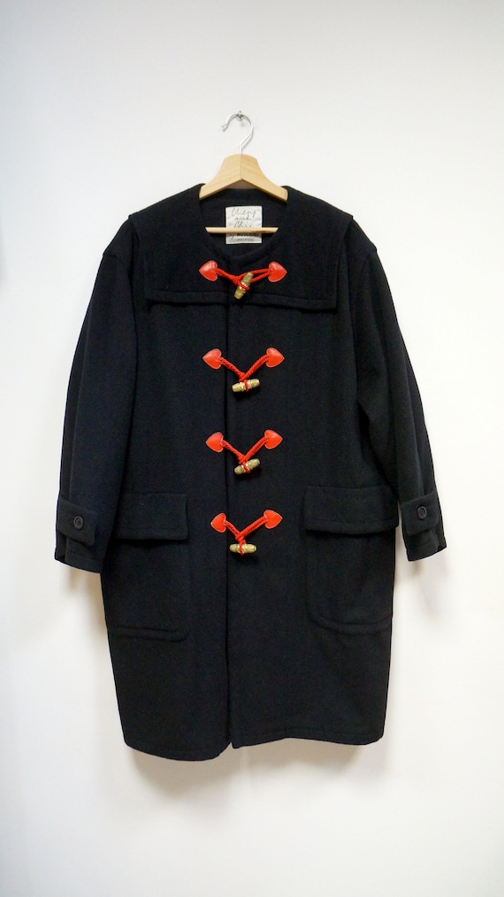 ジャケット・アウター MOSCHINO Wool duffle coat Moschino Cheap & Chic Wool Coat – Vintage Hearts Duffle Jacket