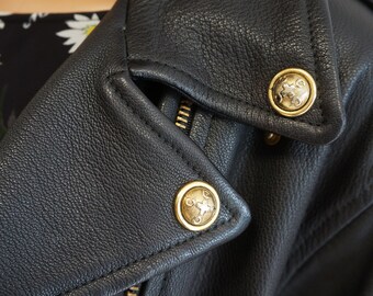 Vintage Moschino Cheap & Chic Leather Biker Jacket, Made in