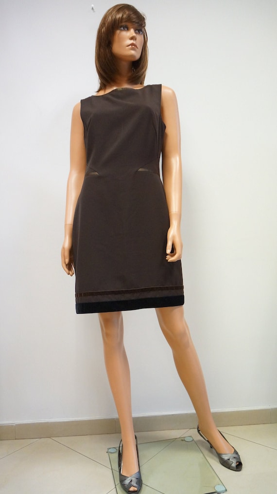 Moschino jeans dress, brown pencil dress,Moschino