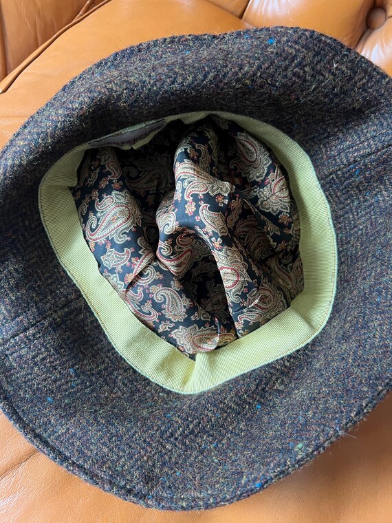 Concepcion Wool Bucket Hat, Vintage Tweed Brown Lana Large  display picture 1