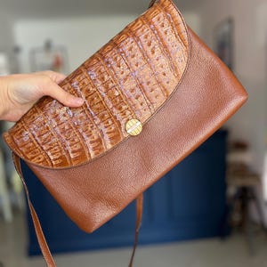 Rare 1960s ZENITH Collector Bag – Brown Grain Leather with Exotic Flap