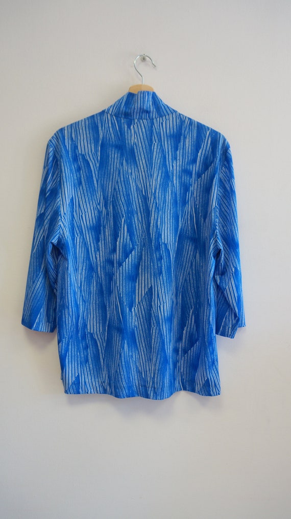 Gianna vinatge blue blazer cardigan, poliester bl… - image 5