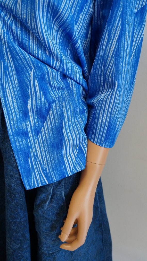 Gianna vinatge blue blazer cardigan, poliester bl… - image 7