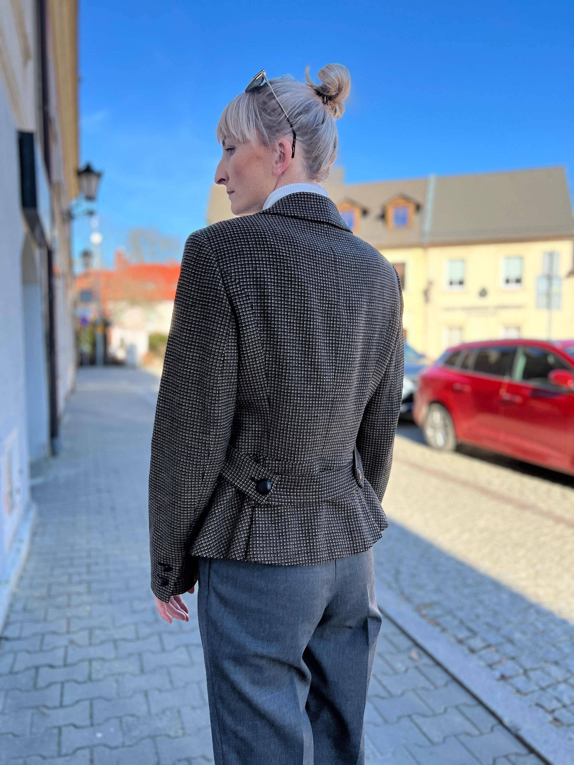 Versus Gianni Versace 100% Vergine Wool Check Blazer Jacket Versus Gianni Versace 100% Vergine Wool Check Blazer Jacket