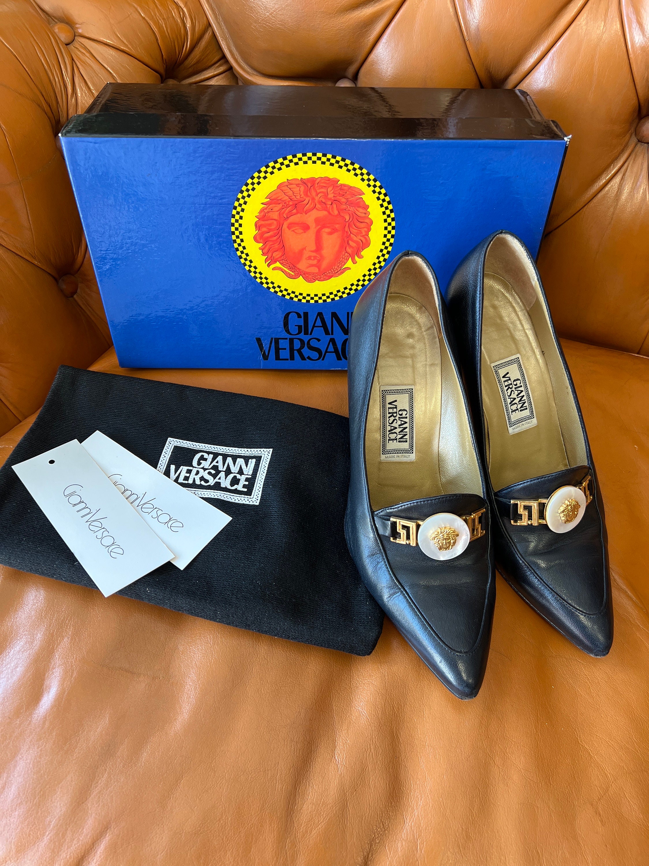 Versace Vintage Medusa Shoes - Etsy