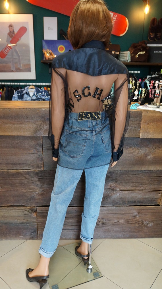 Moschino Jeans shirt blouse,vintage Moschino trans