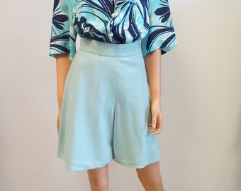 vintage en laine Gianni Versace Couture | Bleu bébé | Designer italienne