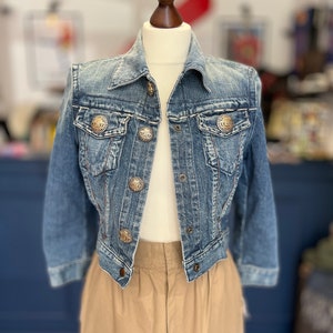 Vintage Jean Paul Gaultier Denim Jacket – XS/S, Cropped Blazer Style, 90s Designer Statement Piece