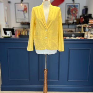 Yellow vintage cotton jacket from the 90s, size M / L
