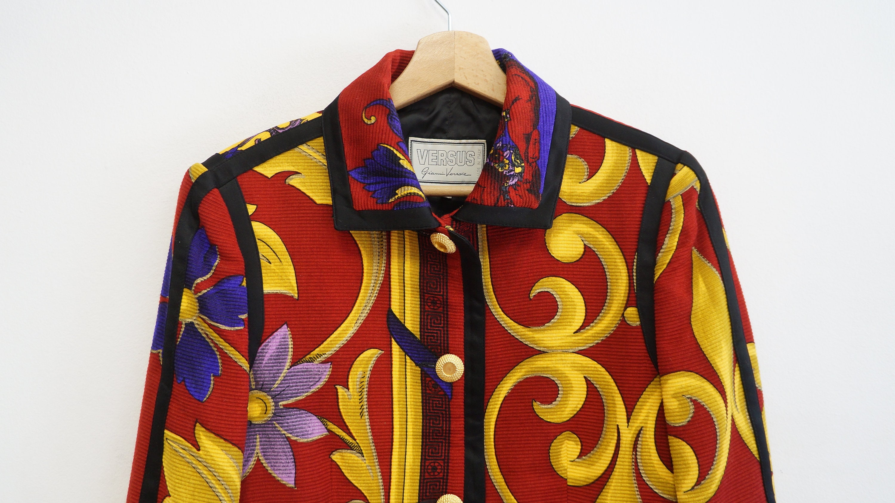 Versus Gianni Versace Jacket, Wool Baroque Print Versace Jacket, Red Yellow Vintage Rare 90 , Small Medium Size - Etsy Versus Gianni Versace Jacket, Wool Baroque Print Versace Jacket, Red Yellow Vintage Rare 90 , Small Medium Size - Etsy