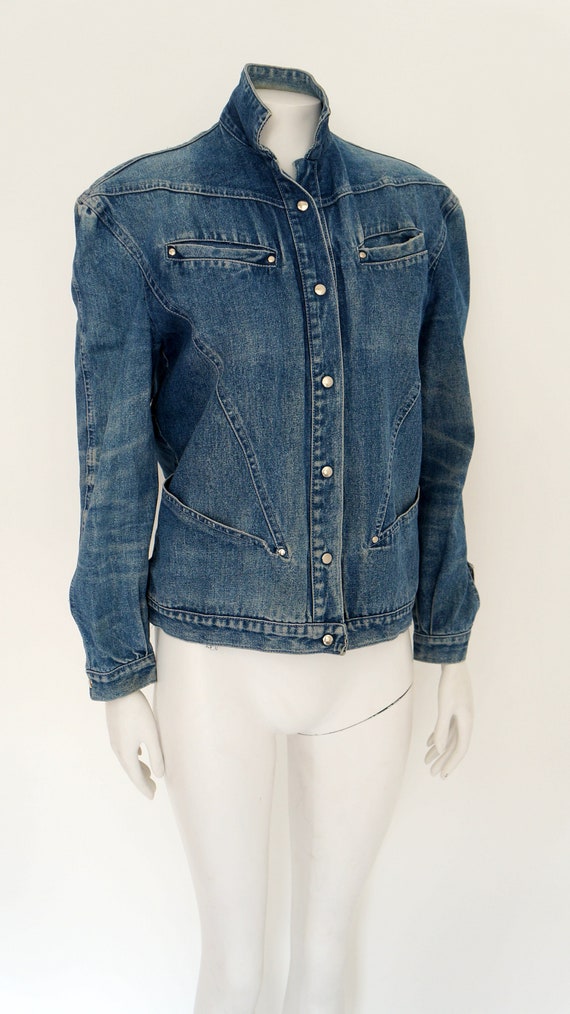 Thierry Mugler denim jacket,Mugler vintage jacket,