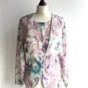 Vintage Italian Blouse Lorena 70s/80s – Pastel Floral Print