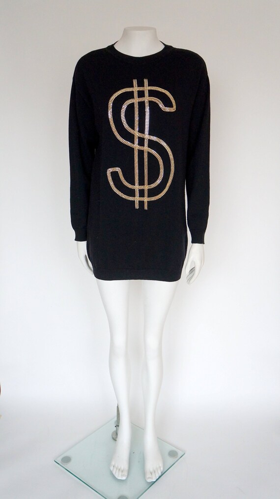 Moschino dollar wool sweater, chain moschino sweat