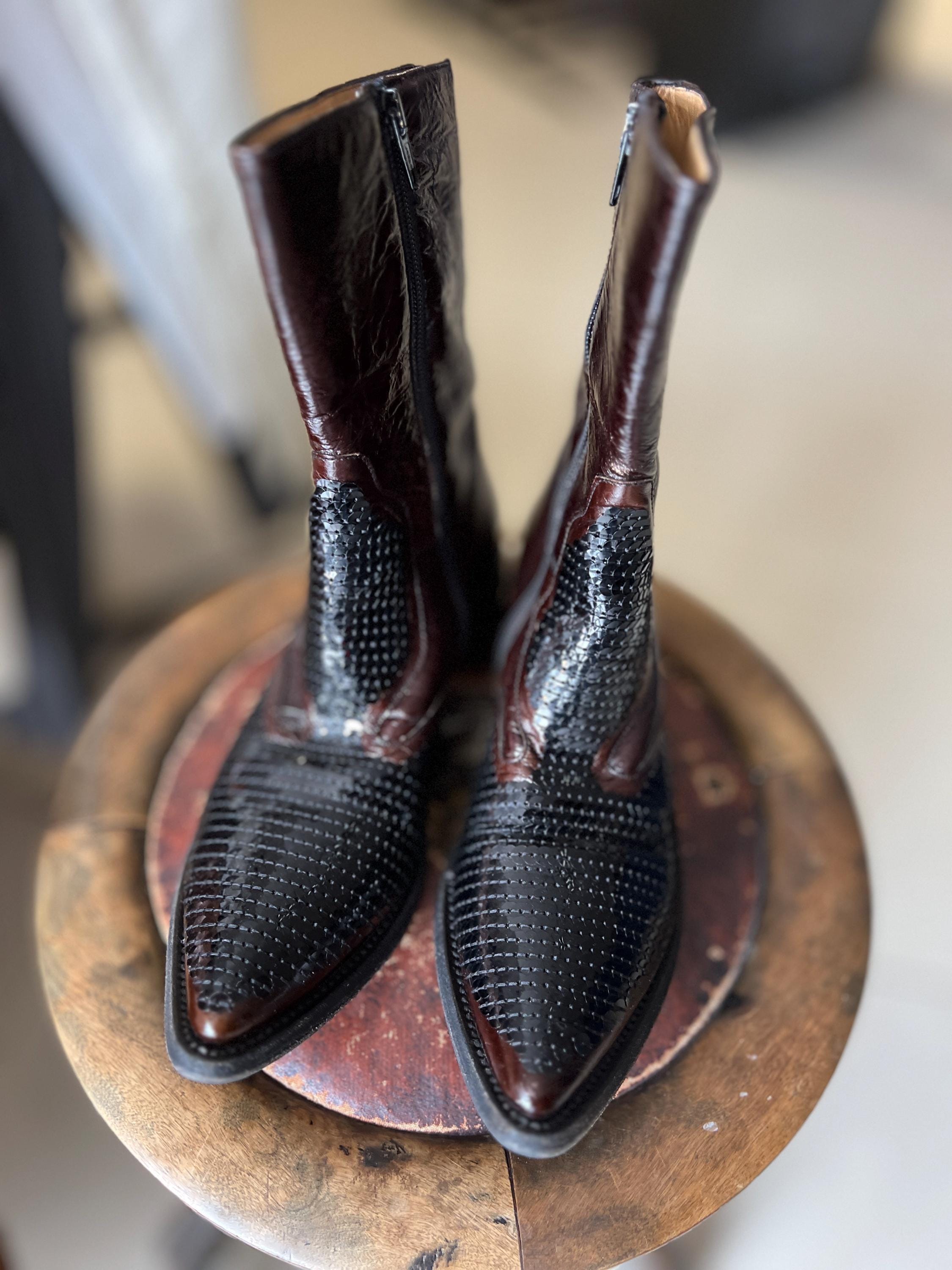 靴 Gianni Barbato Western Boots 42 Gianni Barbato Gold Snakeskin Cowboy Boots sz 38 | eBay