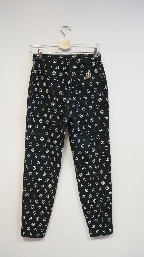 Moschino Jeans smiley emoticons trousers, Moschino vi… - Gem