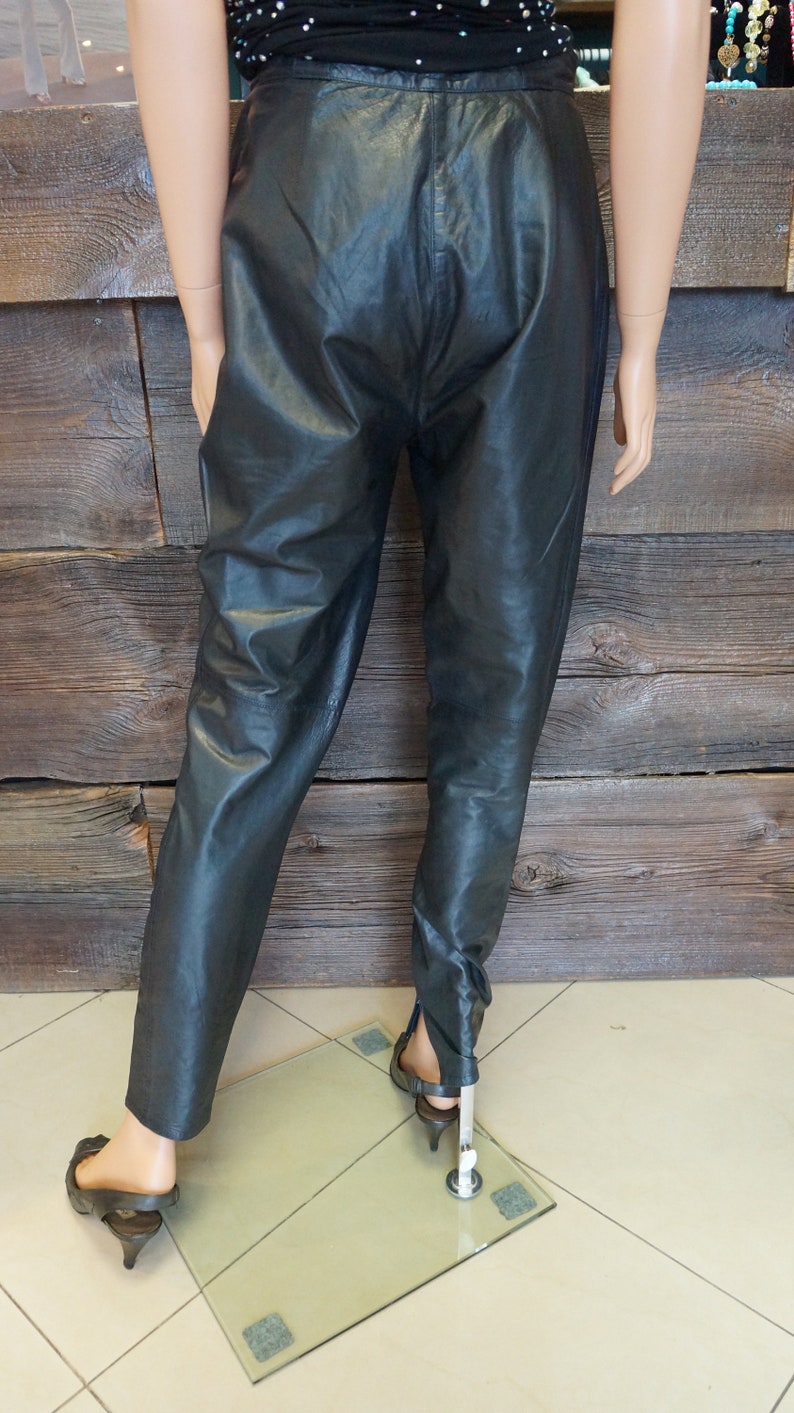 Gianni Versace leather pants,versace trousers,1980 gift for her vintage,leather trousers Versace Couture