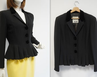 Moschino Cheap Chic black blazer jacket, vintage black jacket, medium large size