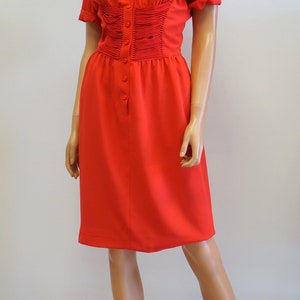 Thierry Mugler Vintage Red Corset Dress – Lace-Up Front – Medium Size – Sexy Paris Designer Dress – Made in France