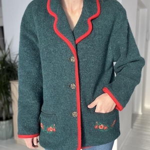 Vintage Woman Jacket 1980s Tyrolean Style Wool - Etsy