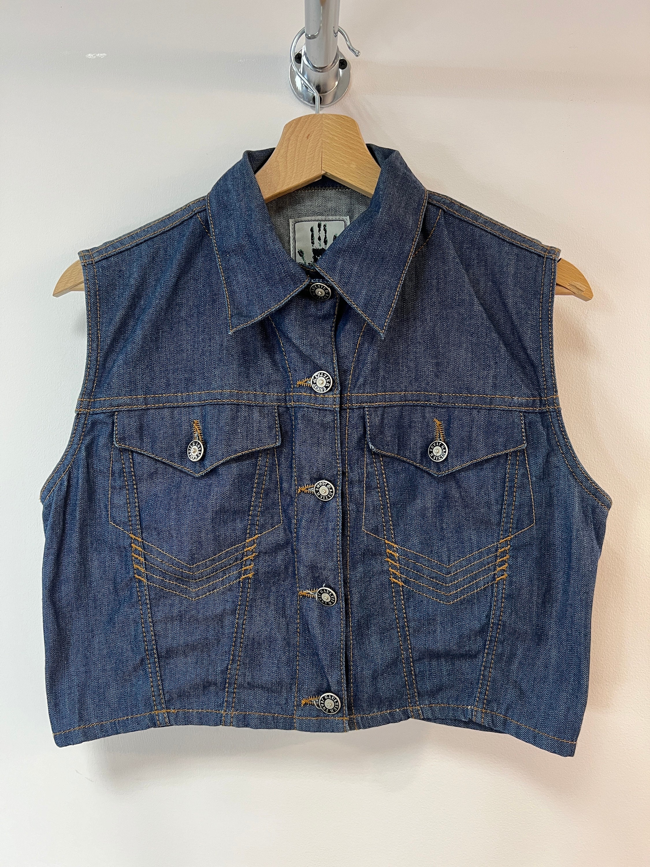 トップス Jean Paul Gaultier archive denim vest Jean Paul Gaultier Vest - Etsy UK