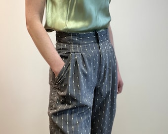 Vintage Gianni Versace Seiden Leinen Ballonhose - 70s/80s Italienische Hose