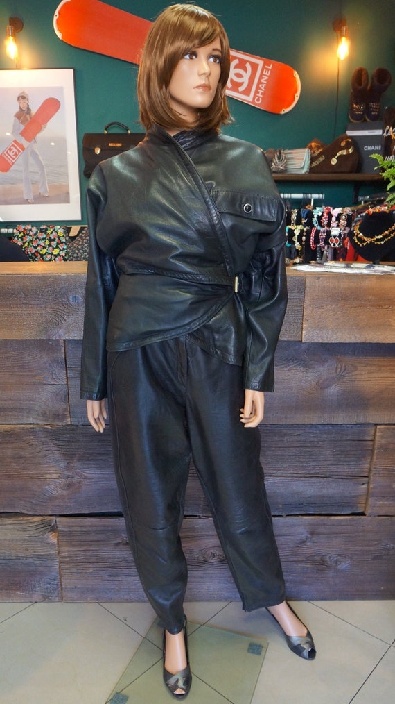 vintage versace leather jacket