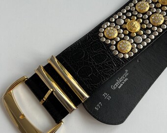 Rare Vintage Gianni Versace Medusa Wide Belt – 80s/90s