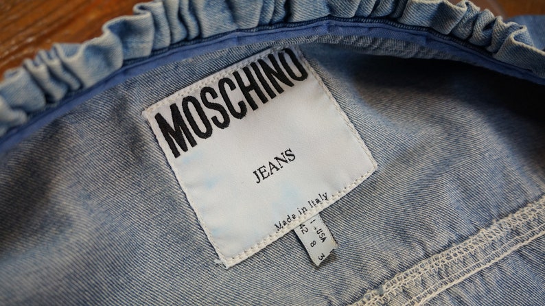 medium size moschino couture moschino cheap chic Moschino jeans jacket denim frills,Moschino blazer