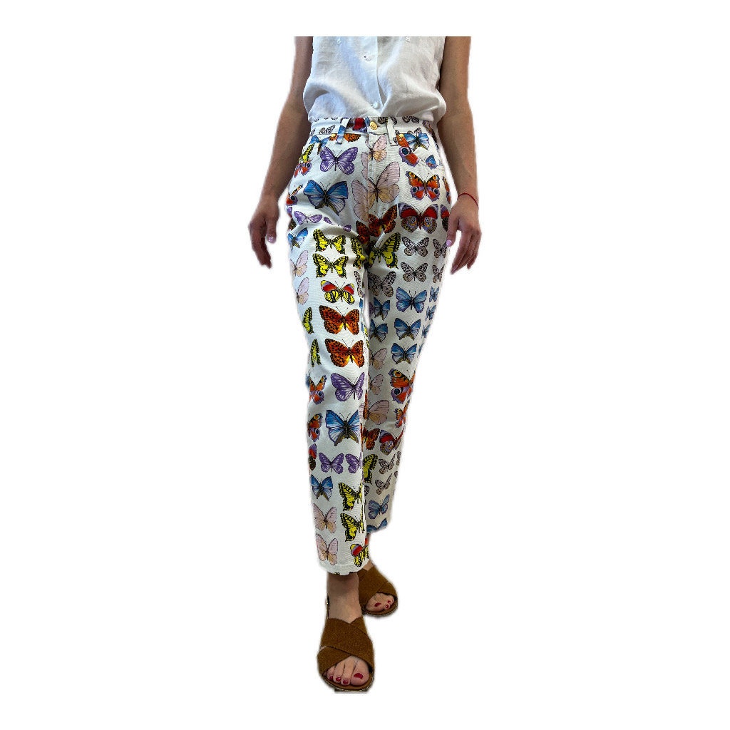 Rare Versace Butterfly Jeans – Vintage 1995 Signature Denim
