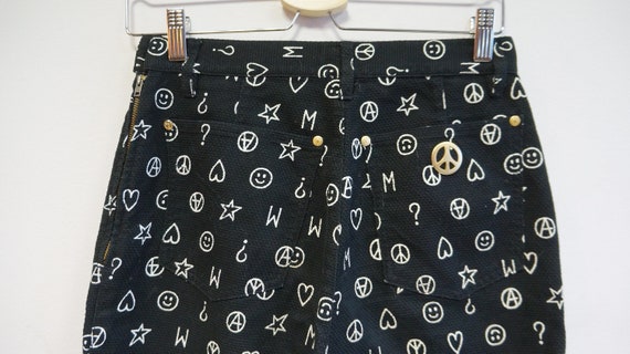 Moschino Jeans smiley emoticons trousers, Moschino vi… - Gem