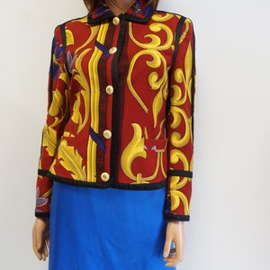 Vintage Versus Gianni Versace Wool Jacket: 90s Italian Baroque Blazer