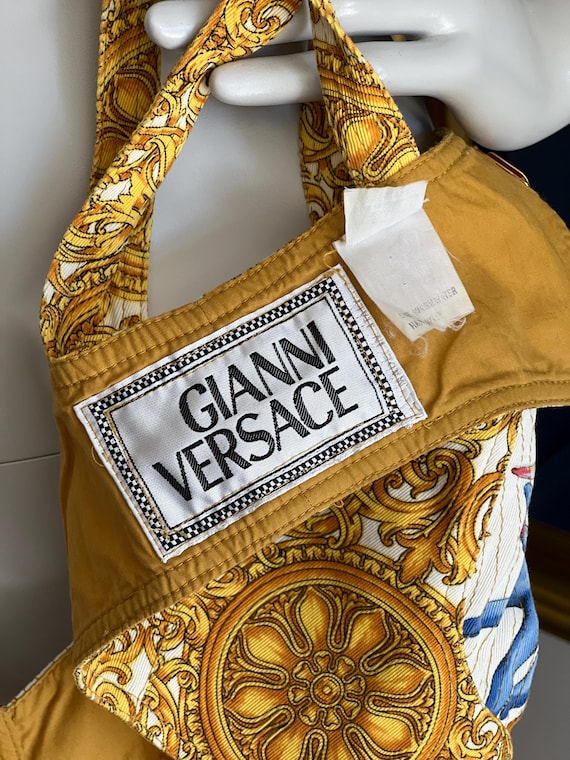 GIANNI VERSACE ストラップ 1992 GIANNI VERSACE belt black studded w/ oval Medallion