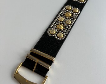Rare Vintage Gianni Versace Medusa Wide Belt – 80s/90s