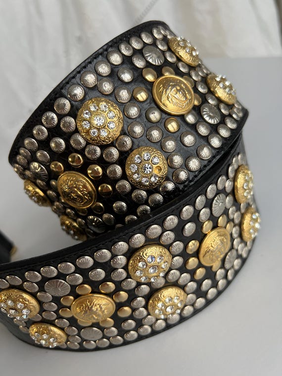Rare Vintage Gianni Versace Medusa Wide Belt – 80s/90s