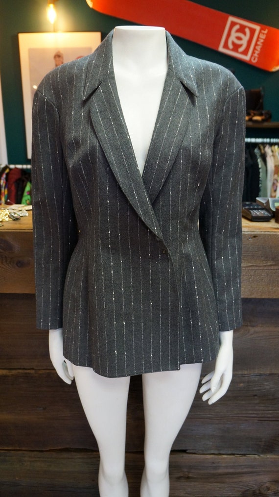 Thierry Mugler jacket blazer gray Mugler jacket ,