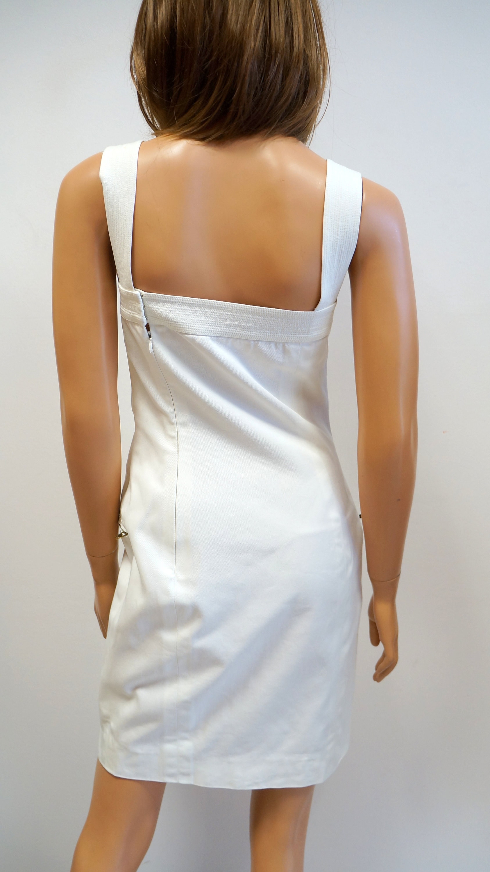 vintage Versace dress Gianni Versace dress White bustier cotton dress Gianni Versace Vouture vintage dress corset dress small size