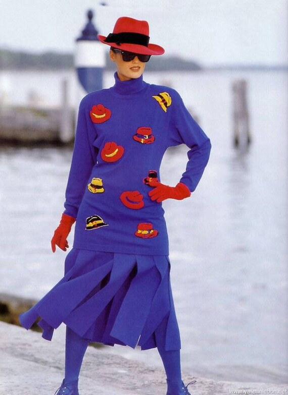 Vintage Escada Sweater Jacket Dress 